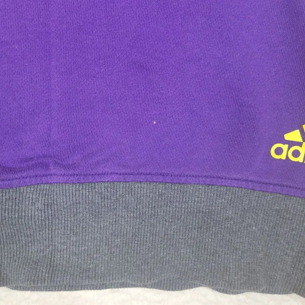 Adidas Sweatshirt Womens XS Purple Gray Long Sleeve Stretch Pullover - Picture 3 of 10